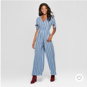 Blue stripped jumpsuit